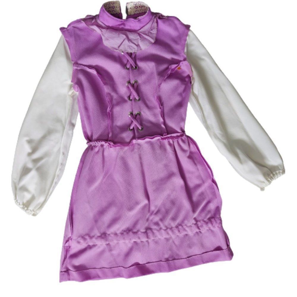 1960s Vintage  Hippie Peasant Lace-up dress - Picture 8 of 16